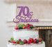 70 & Fabulous Cake Topper 70th Birthday Glitter Card Light Purple