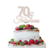 70 & Fabulous Cake Topper 70th Birthday Glitter Card White