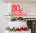 80 & Fabulous Cake Topper 80th Birthday Glitter Card Light Pink