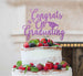 Congrats on Graduating Cake Topper Glitter Card Light Purple