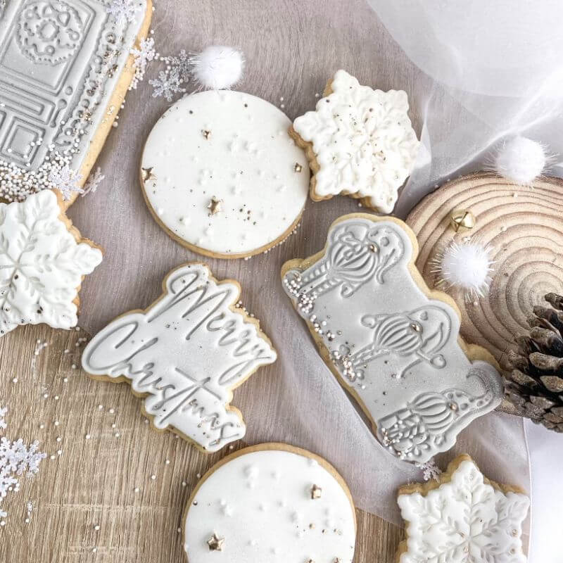 Merry Christmas Style 2 Cookie Cutter and Stamp
