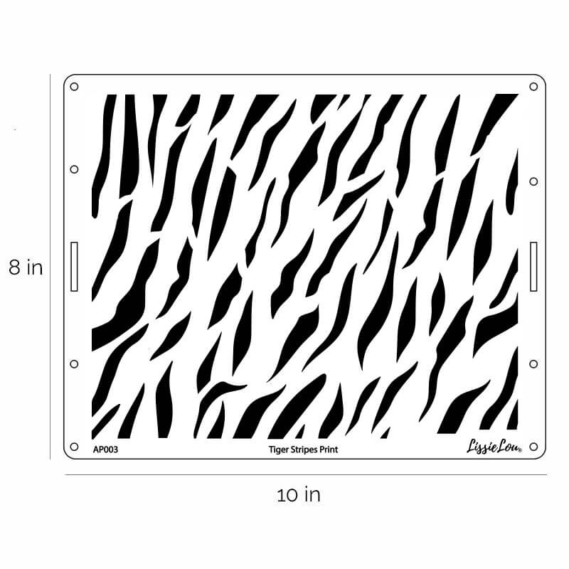 Tiger Stripes Cake Stencil - Full Size Design