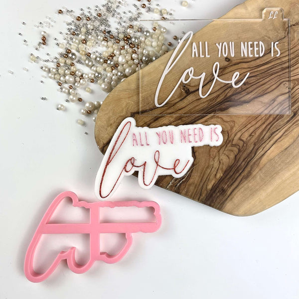 All You Need is Love Valentine's Cookie Cutter and Embosser