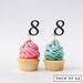 Number 8 Cupcake Toppers Pack of 12