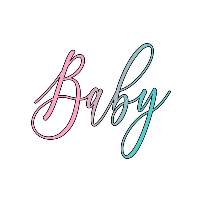 Baby in Florence Font Baby Shower Cookie Cutter