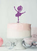 Ballerina Dancing Birthday Cake Topper Glitter Card Light Purple
