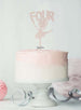 Ballerina Four 4th Birthday Cake Topper Glitter Card White