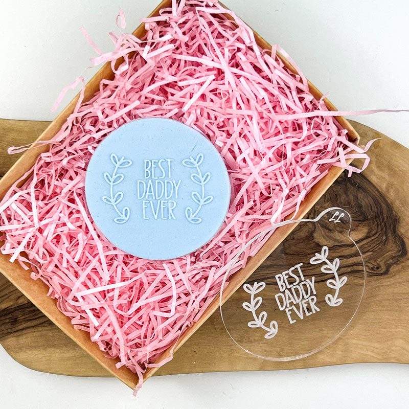 Mini Best Daddy Ever Father's Day Cookie Embosser