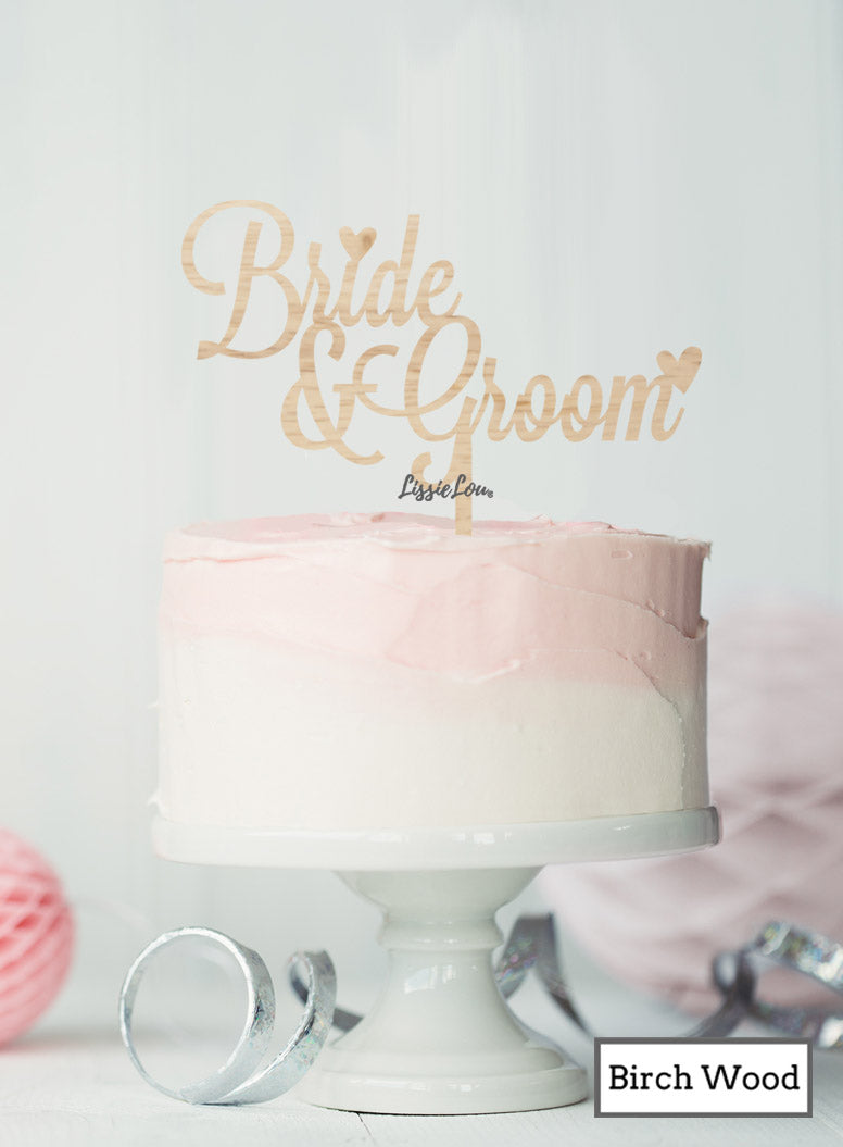 Bride and Groom Wedding Cake Topper  Premium 3mm Acrylic