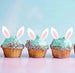 Easter Bunny Ear Cupcake Toppers Set of 3 Premium 3mm Acrylic White