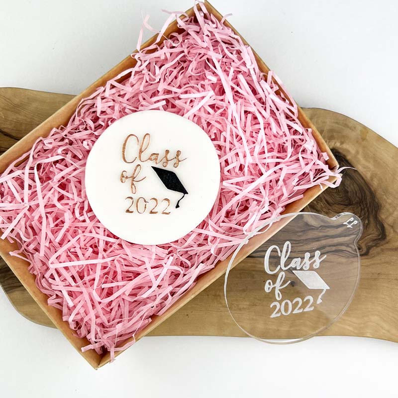 Class of 2022 with Graduation Hat Cookie Embosser