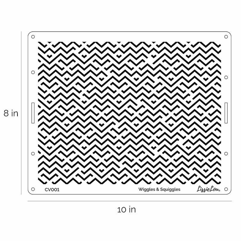 Wiggles and Squiggles Chevron Cake Stencil - Full Size Design
