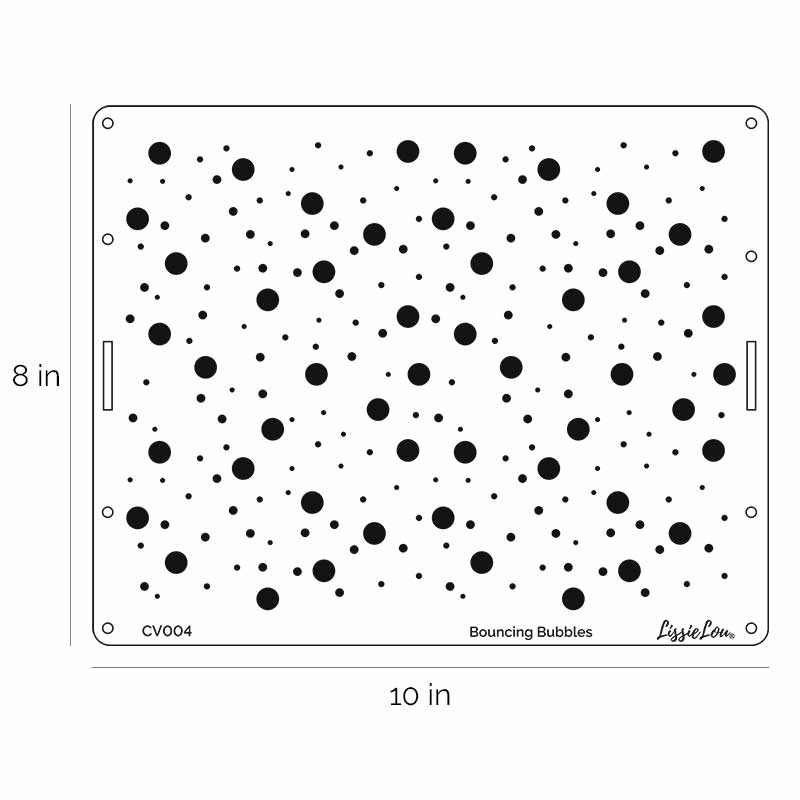 Bouncing Bubbles Circles Cake Stencil - Full Size Design