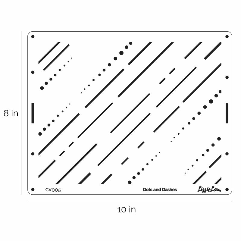 Dots and Dashes Cake Stencil - Full Size Design