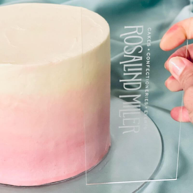 Rosalind Miller Cakes Style 0 Double Edged Cake Scraper Acrylic