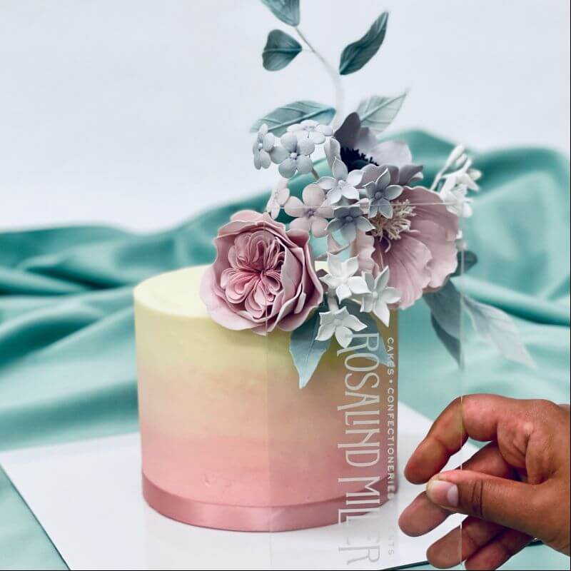 Rosalind Miller Cakes Style 0 Double Edged Cake Scraper Acrylic