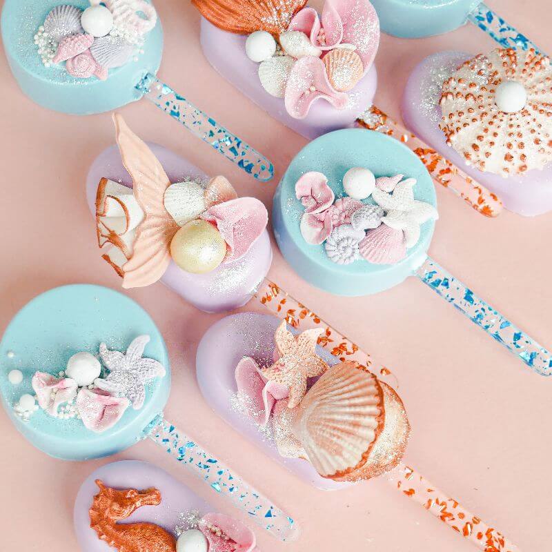 Copper Fleck Acrylic Cakesicle Lollipop Sticks