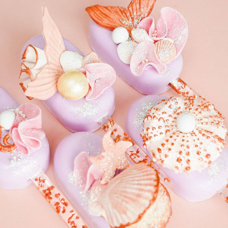 Copper Fleck Acrylic Cakesicle Lollipop Sticks