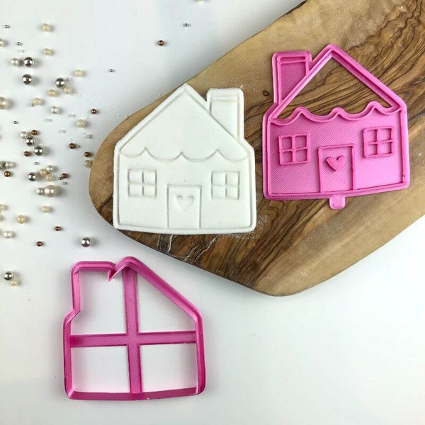 Winter House Cookie Cutter and Stamp