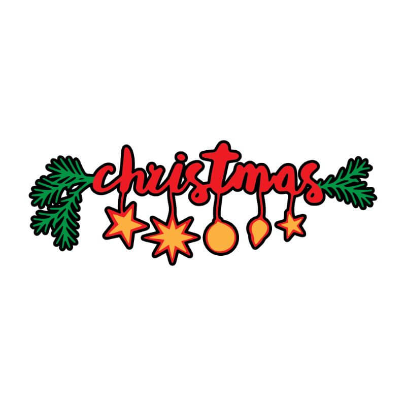 Christmas with Baubles Cookie Cutter