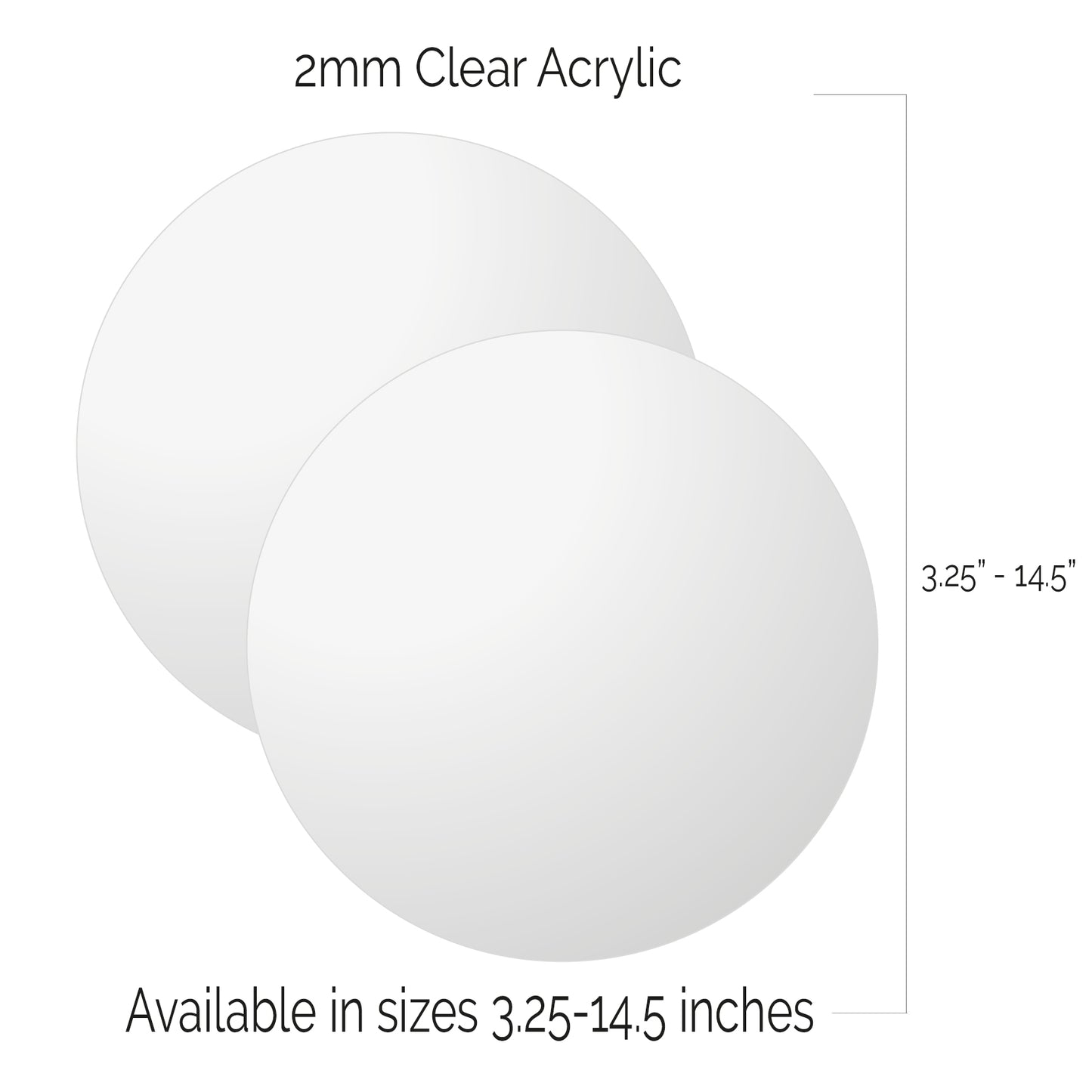 Set of 2 Circle Ganache Plates - Clear