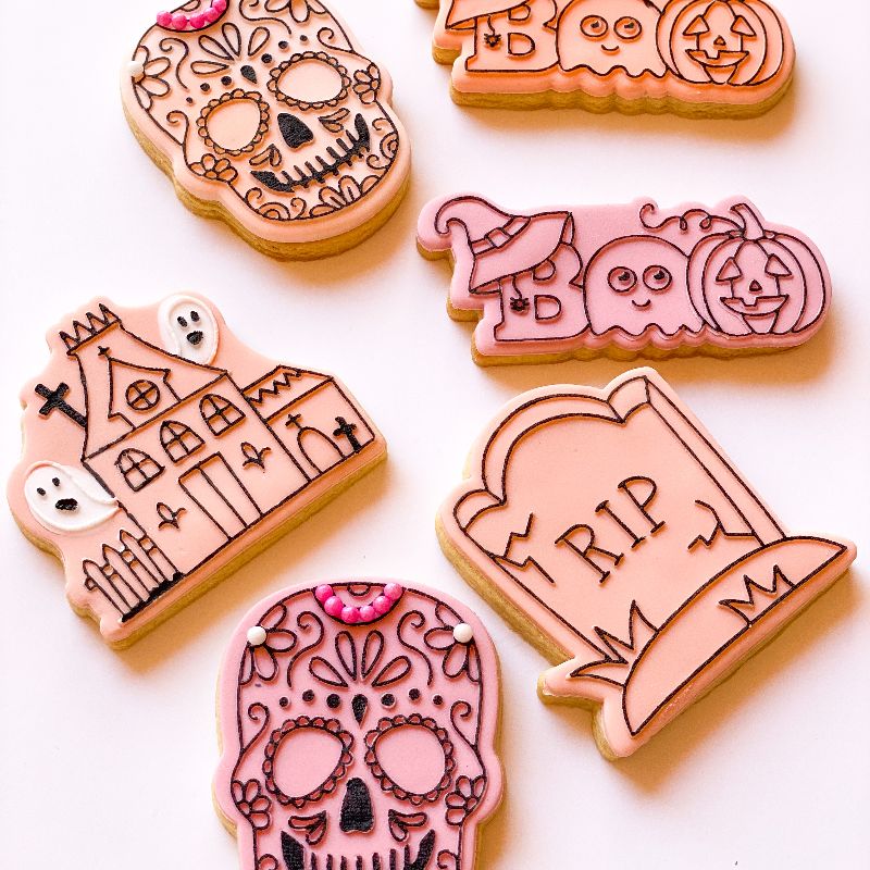 Skull Style 2 Halloween Cookie Cutter and Embosser
