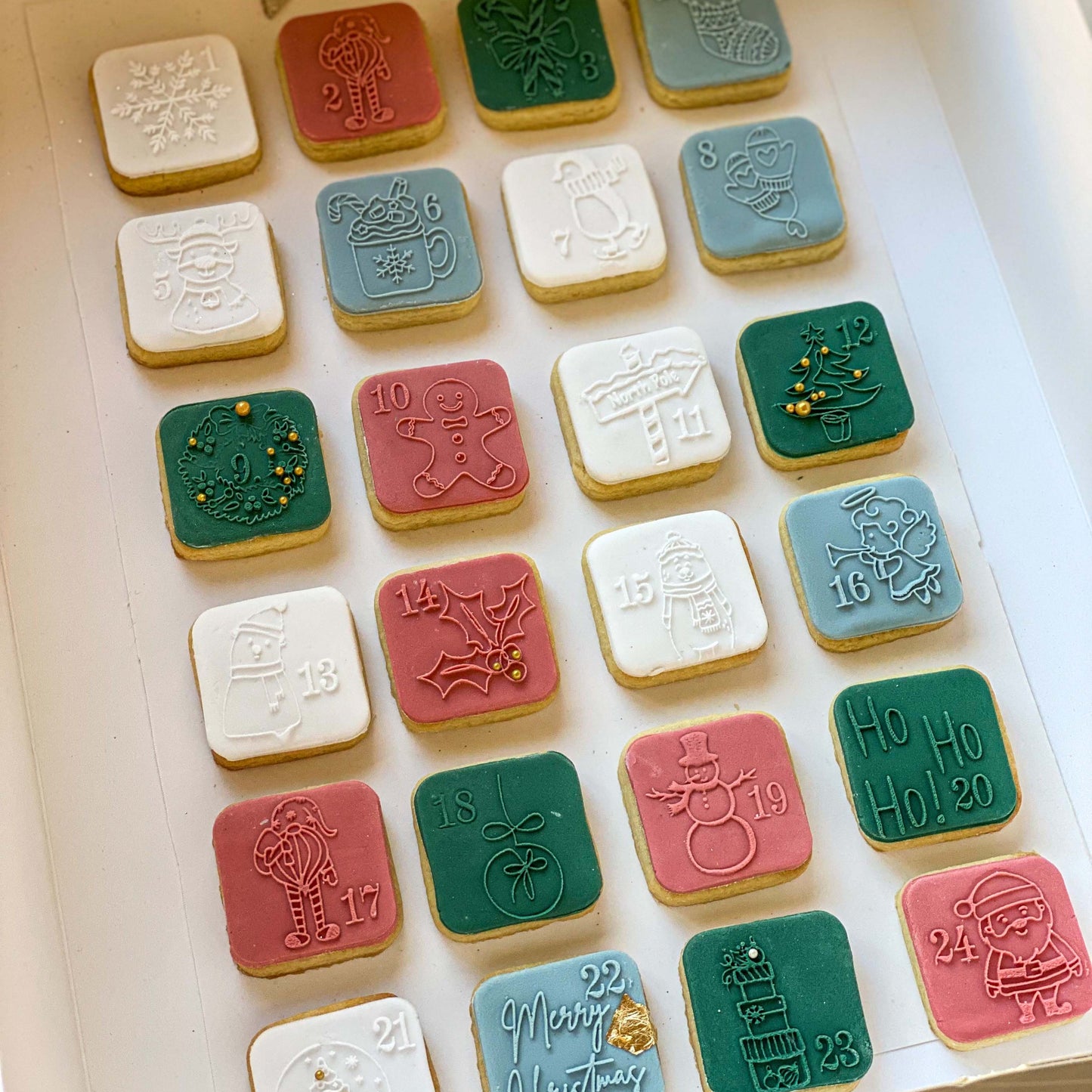 Christmas Advent Calendar Cookie Embosser and Cutter Set by Cookie Concept