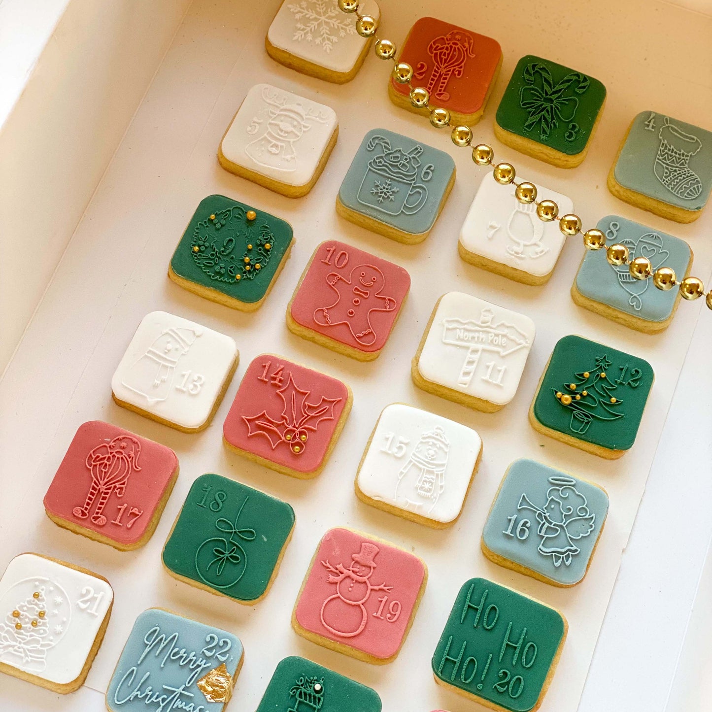 Christmas Advent Calendar Cookie Embosser and Cutter Set by Cookie Concept