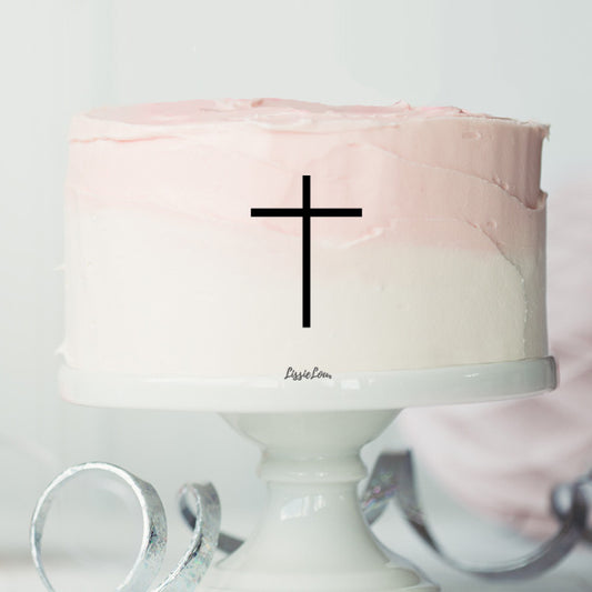 Standard Cross Cake Motif Pack of 4 Premium 3mm Acrylic or Birch Wood