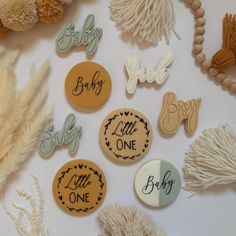 Girl in Florence Font Baby Shower Cookie Cutter and Stamp