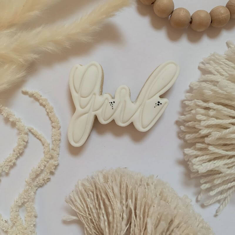 Girl in Florence Font Baby Shower Cookie Cutter