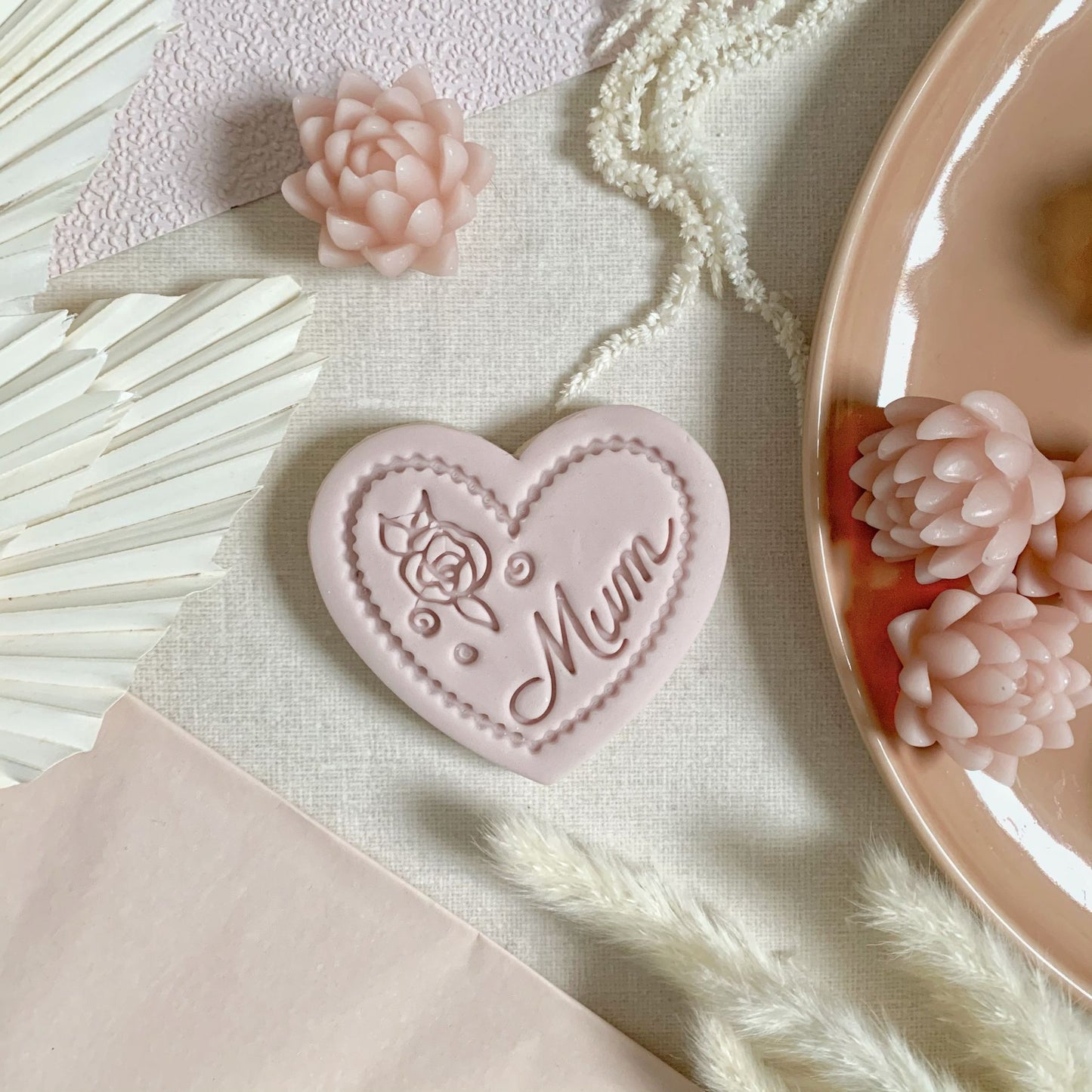 Mum in Heart Mother's Day Cookie Cutter and Stamp