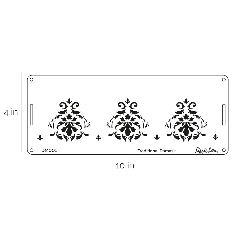 Traditional Damask Cake Stencil - Border Design