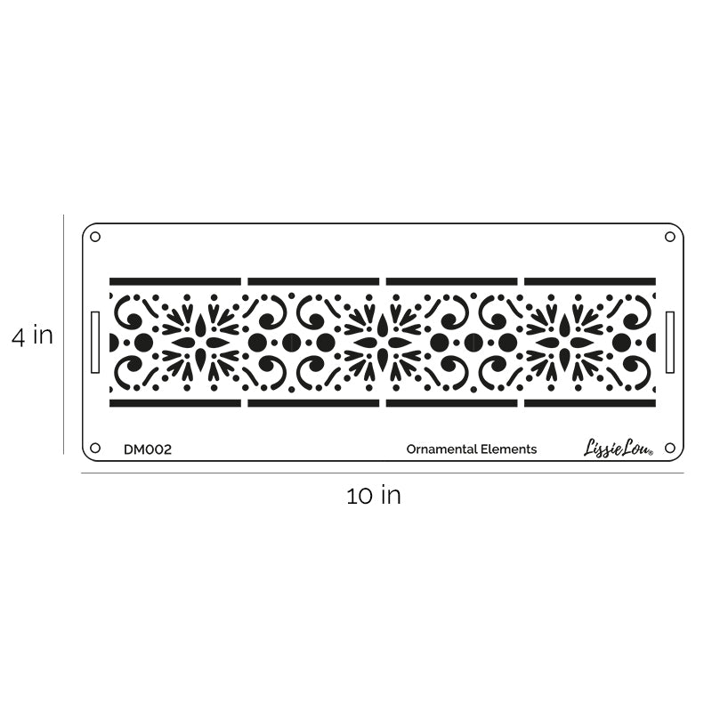 Ornamental Elements Cake Stencil - Border Design