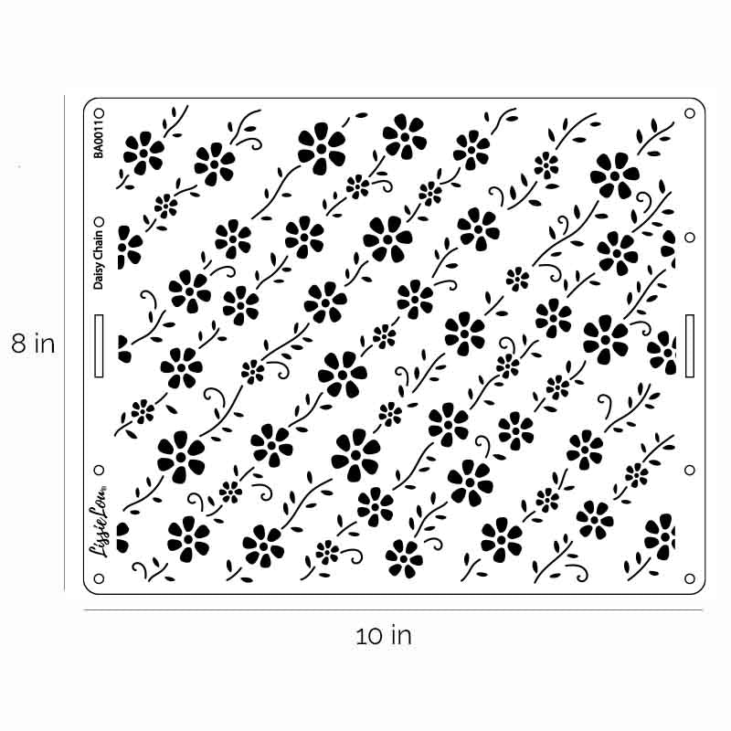 Daisy Chain Cake Stencil by Wonderful Whitty Cakes - Full Size Design