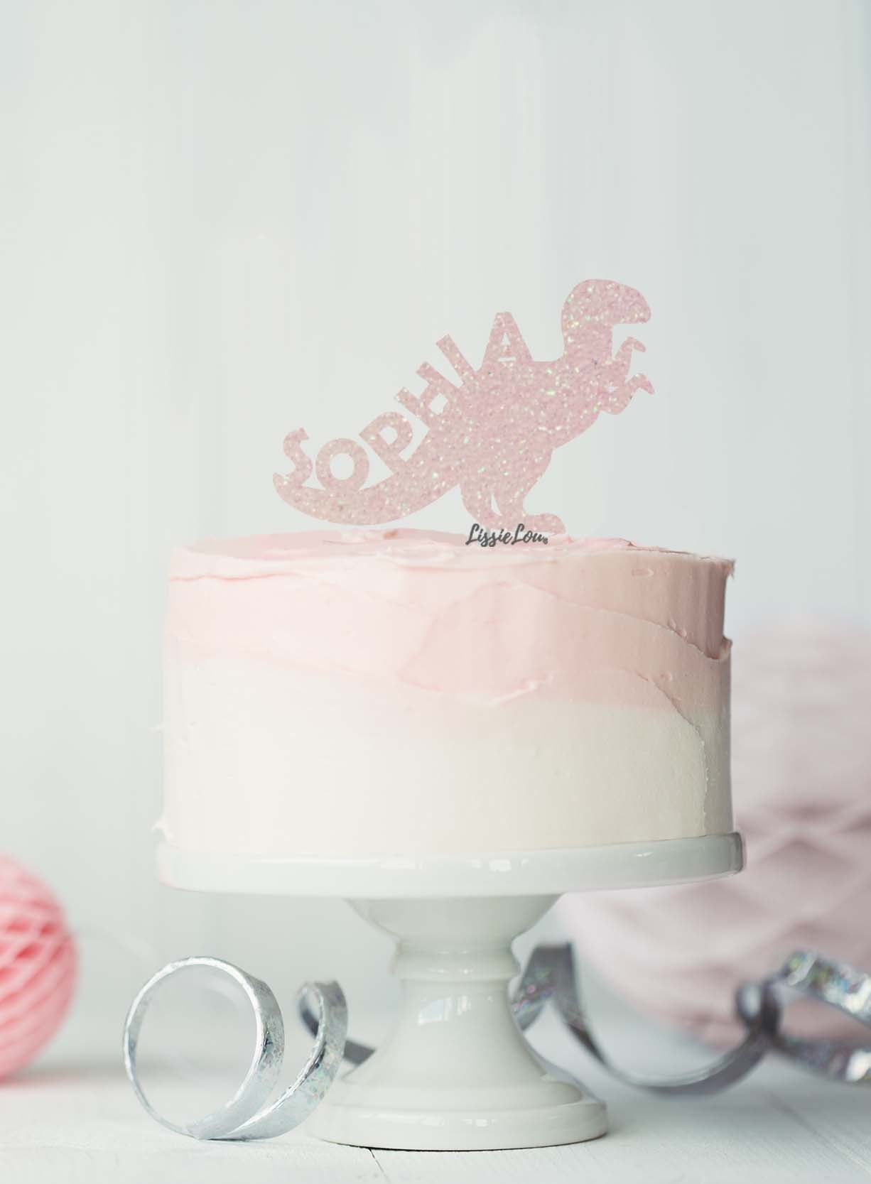Bespoke Dinosaur Tyrannosaurus Rex Cake Topper White