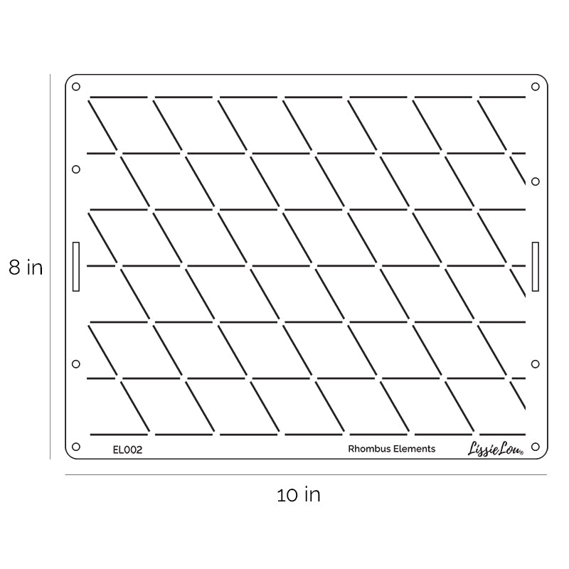 Rhombus Elements Cake Stencil - Full Size Design
