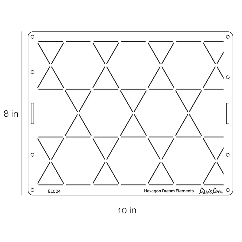 Hexagon Dream Elements Cake Stencil - Full Size Design