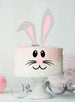 Easter Bunny Ear Cake Kit Topper Set Premium 3mm Acrylic Grey