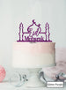 Eid Mubarak Mosque Acrylic Cake Topper Glitter Purple