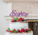Eighty Birthday Cake Topper 80th Glitter Card Light Purple