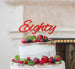 Eighty Birthday Cake Topper 80th Glitter Card Red