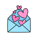 Envelope of Hearts Valentine's Cookie Cutter