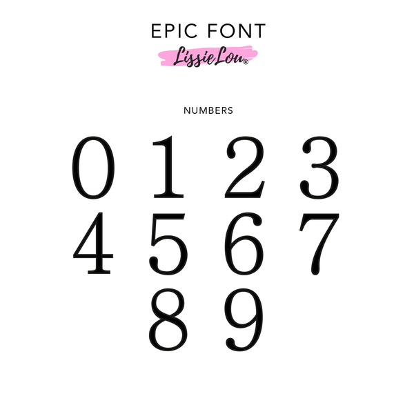Epic Font Numbers Cake Topper or Cake Motif Premium 3mm Acrylic or Birch Wood