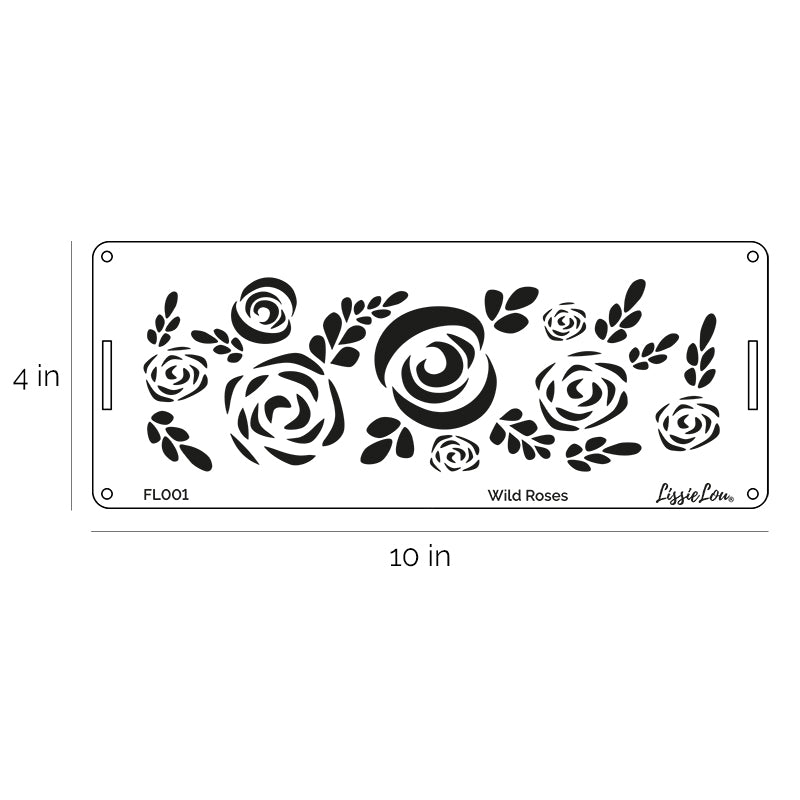 Wild Roses Cake Stencil - Border Design