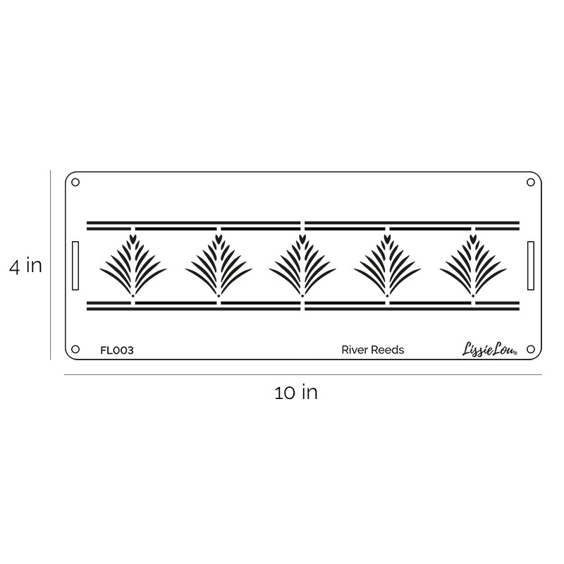 River Reeds Cake Stencil - Border Design