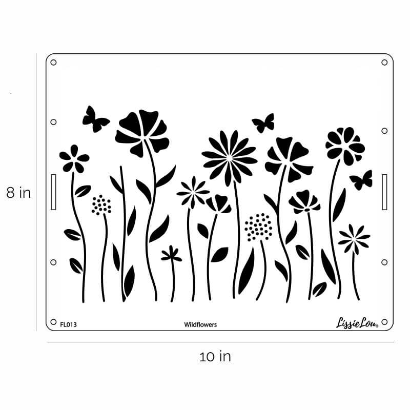 Wildflowers Cake Stencil - Full Size Design
