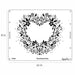 Floral Heart Frame Cake Stencil - Full Size Design