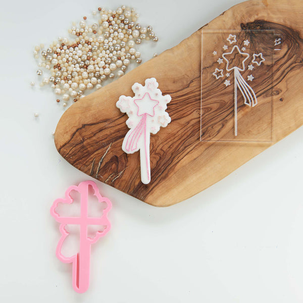 Fairy Wand Cookie Cutter and Embosser by Mays Bakes