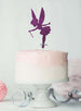 Fairy Birthday Cake Topper Glitter Card Dark Purple